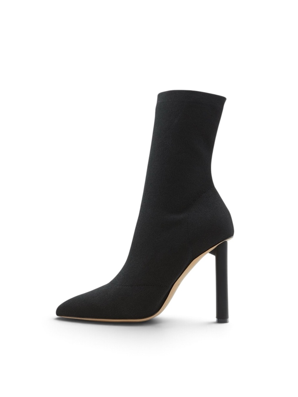ALDO Tylah Womens Pointed Ankle Sock Boots Black Block Heel Booties NWOB Size 7